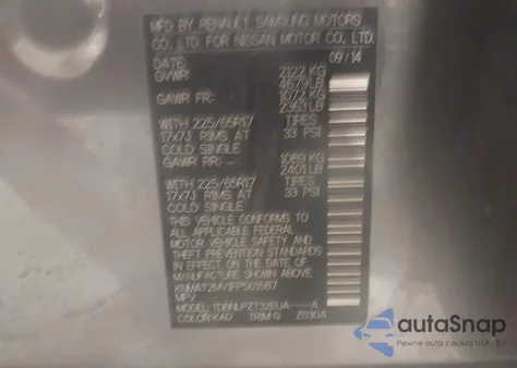 2015 Nissan Rogue S from USA, damaged, VIN KNMAT2MV1FP501587